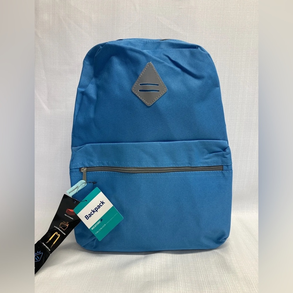 Blue Backpack School Travel Project Pack Small Medium 17x12x5.5